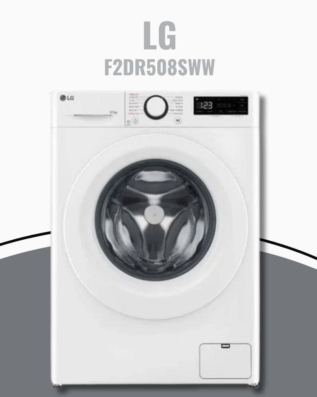 LG veš mašina model F2DR508SWW sa digitalnim ekranom i prednjim punjenjem