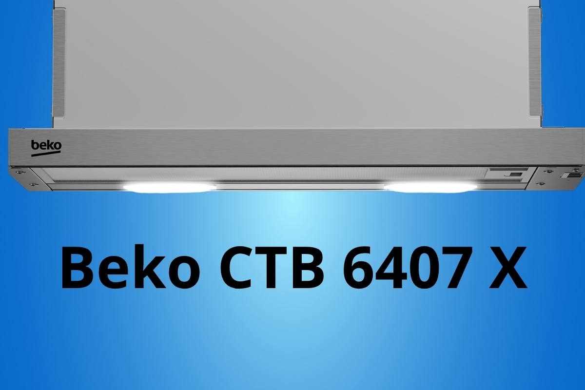 Beko CTB 6407 X aspirator na plavoj pozadini