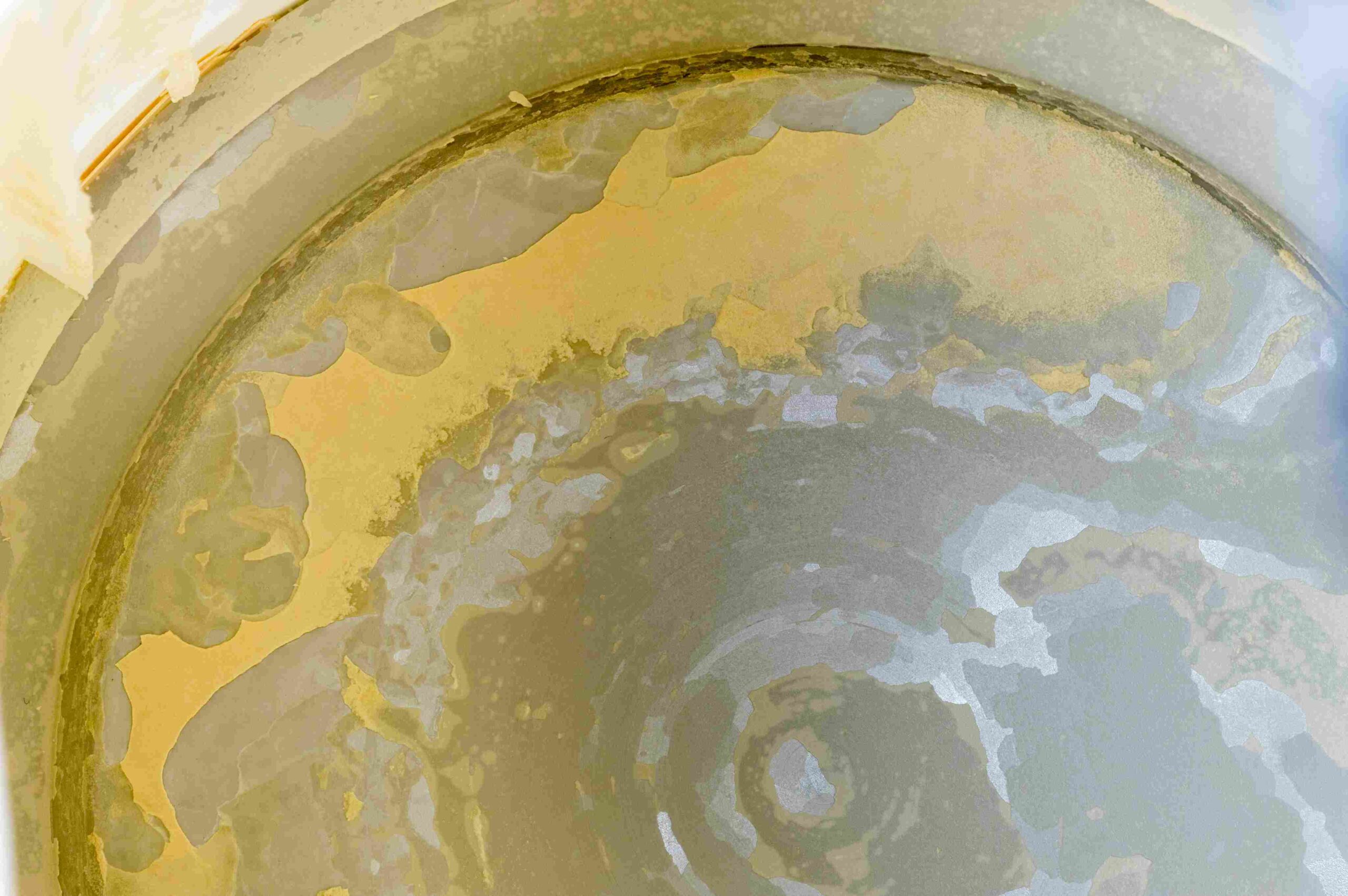 Unutrašnjost kuvala sa izraženim naslagama kamenca na zidovima